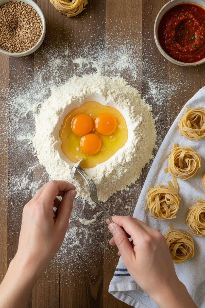 Homemade Einkorn Flour Pasta Recipe