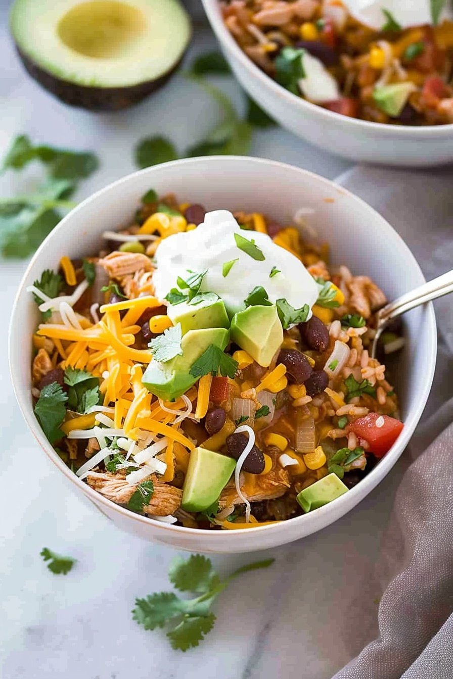 Instant Pot Chicken Taco Bowl Recipe