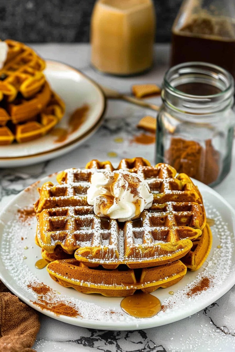 Light and Fluffy Pumpkin Waffles Recipe
