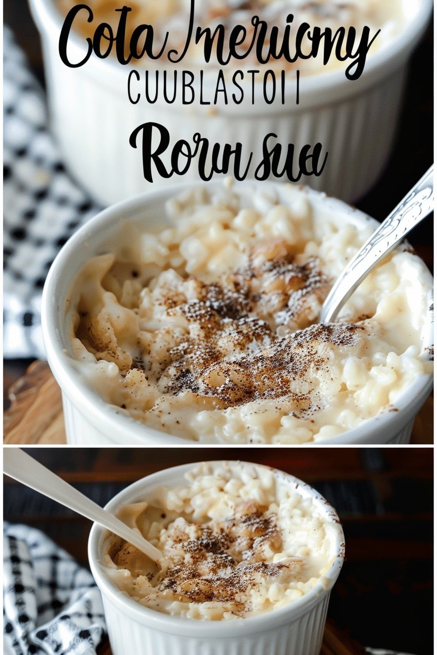 Old Fashioned Custard Style Baked Rice Pudding