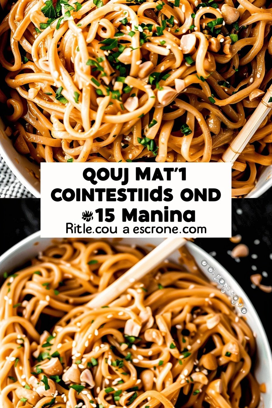 Quick Creamy Peanut Noodles Ready in 15 Minutes