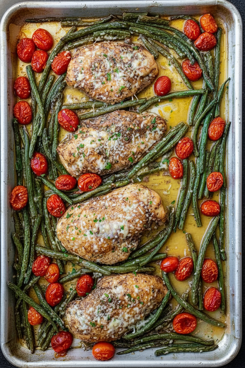 Sheet Pan Tuscan Garlic Chicken Recipe