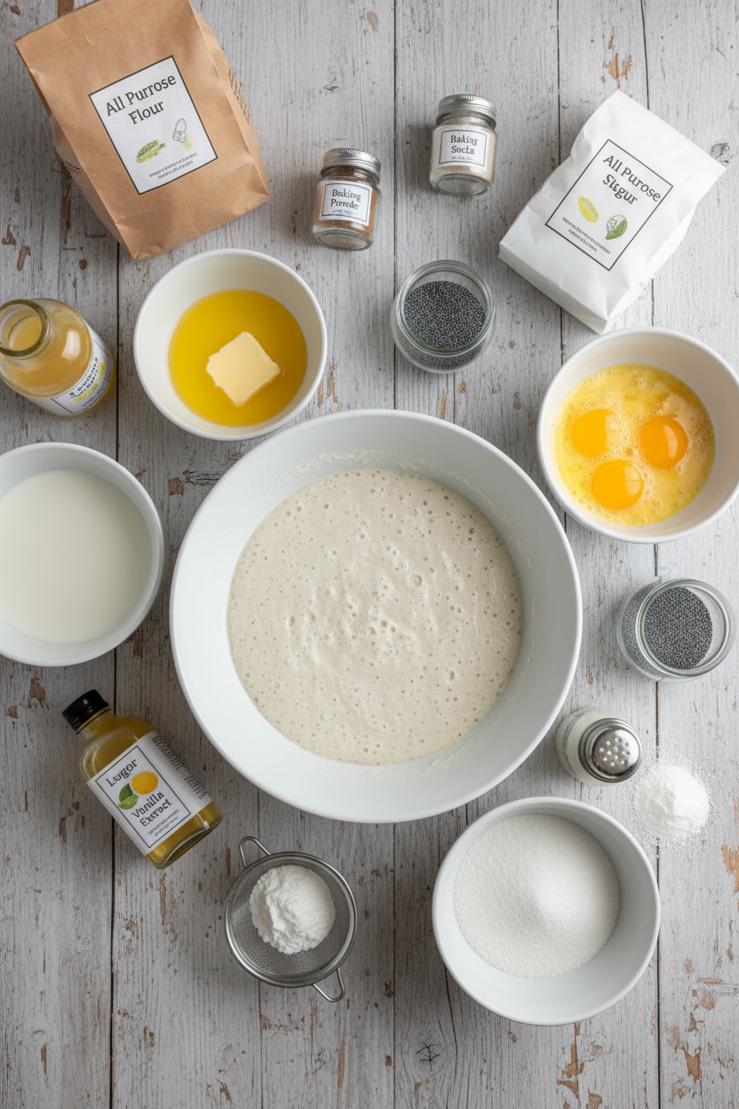 Sourdough Lemon Poppy Seed Muffins Recipe