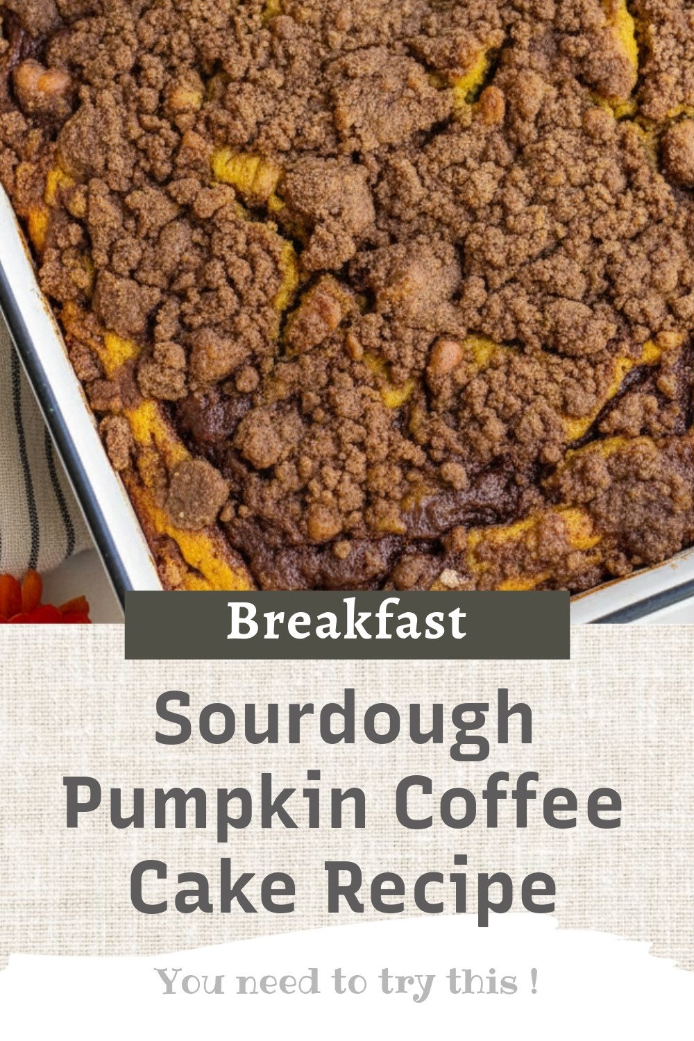 Sourdough Pumpkin Coffee Cake Recipe