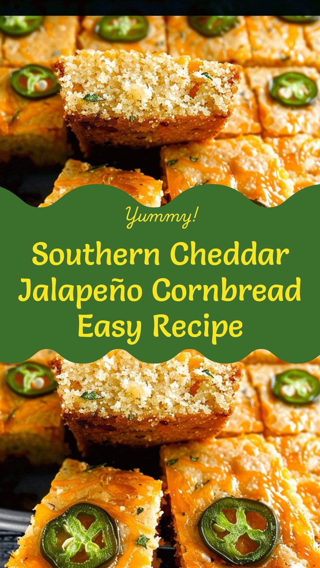 Southern Cheddar Jalapeño Cornbread Easy Recipe