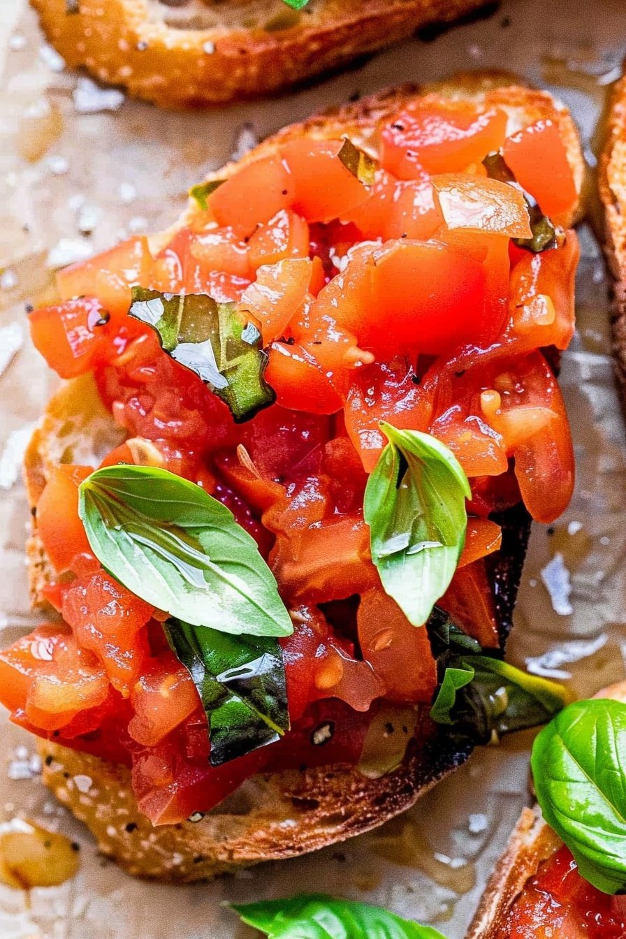 Tomato Basil Bruschetta Recipe for Appetizers