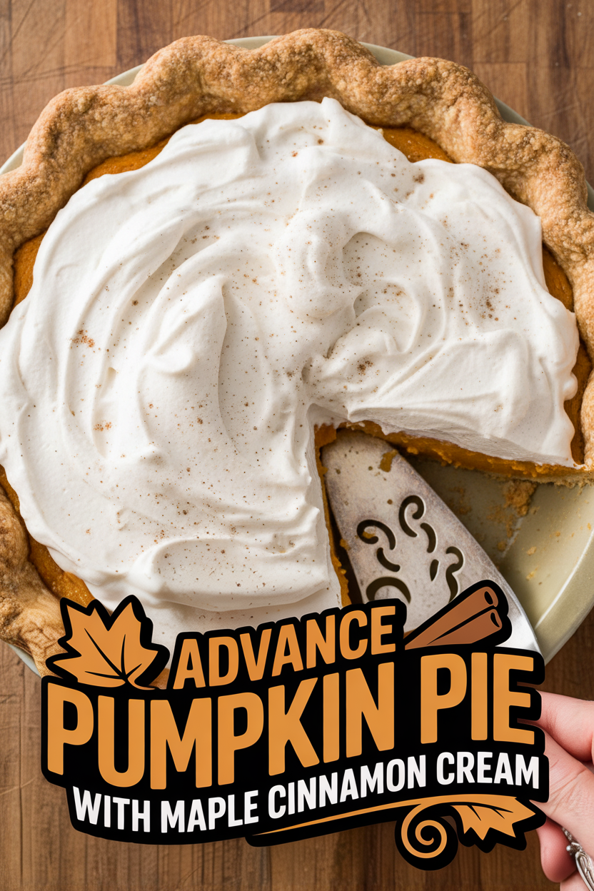 Advance Pumpkin Pie with Maple Cinnamon Cream