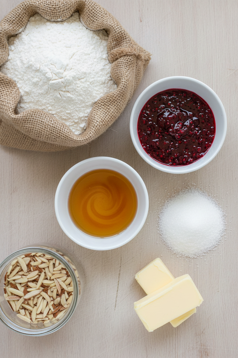 Almond Raspberry Cookie Sandwiches