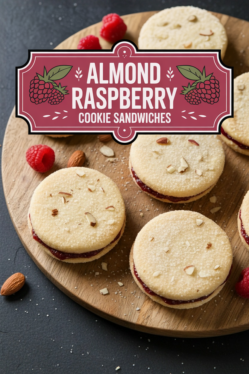 Almond Raspberry Cookie Sandwiches