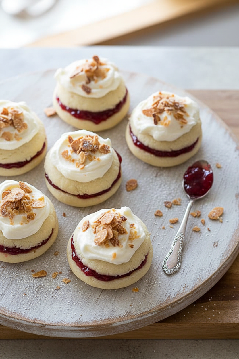 Almond Raspberry Torte Cookie Bites