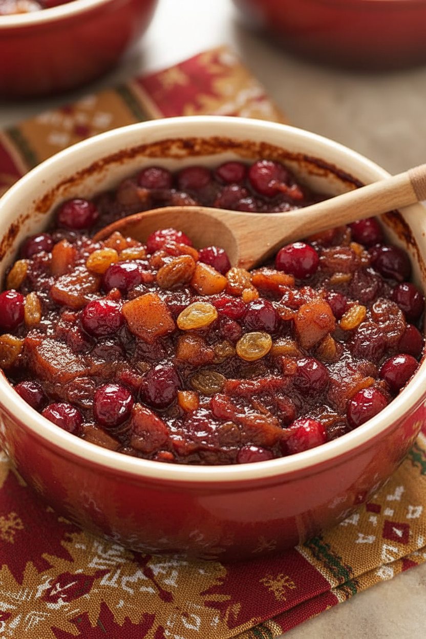 Apple Raisin Cranberry Holiday Sauce