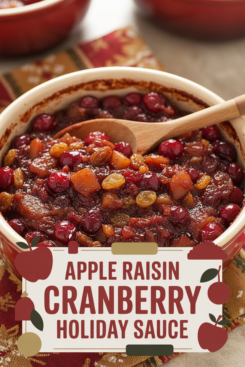 Apple Raisin Cranberry Holiday Sauce