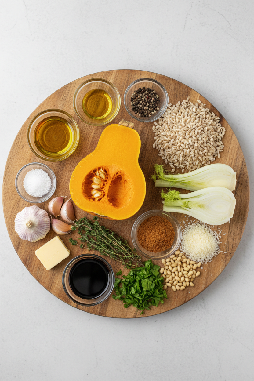 Autumn Barley Stuffed Acorn Squash