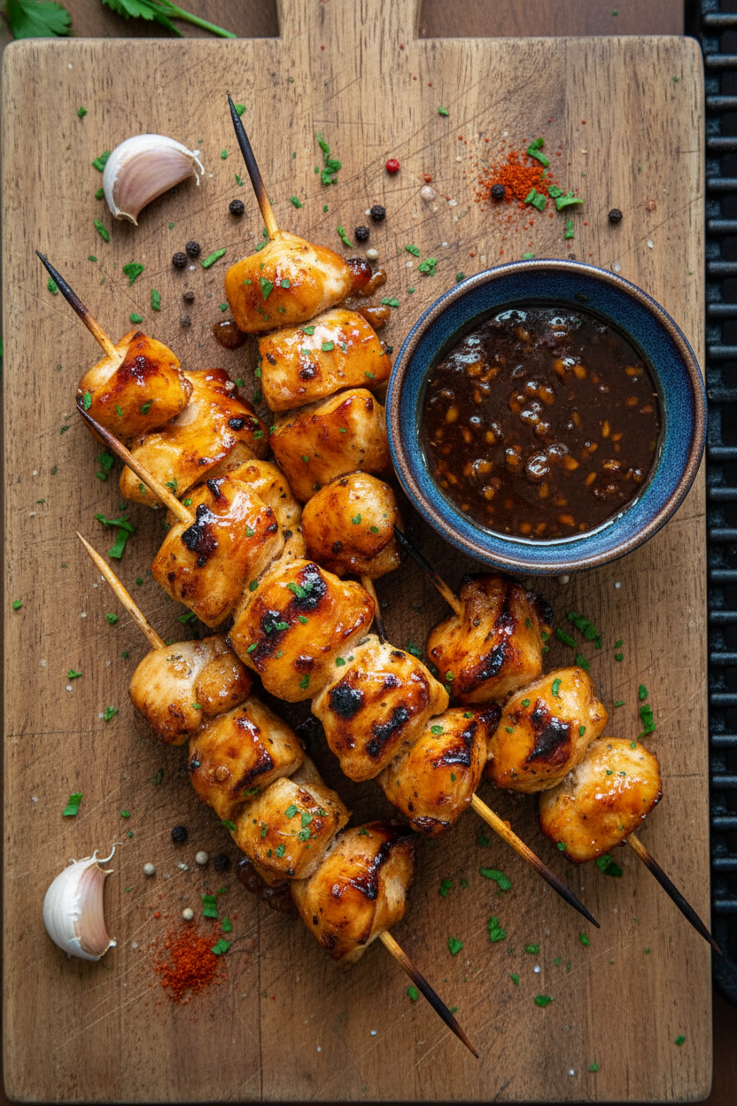 Bourbon Chicken Skewers Recipe for Grilling