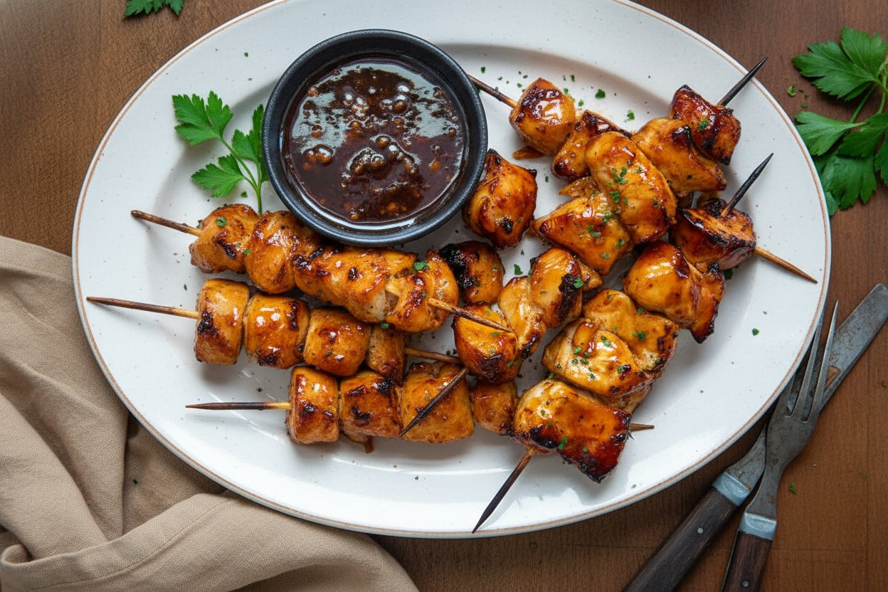 Bourbon Chicken Skewers Recipe for Grilling