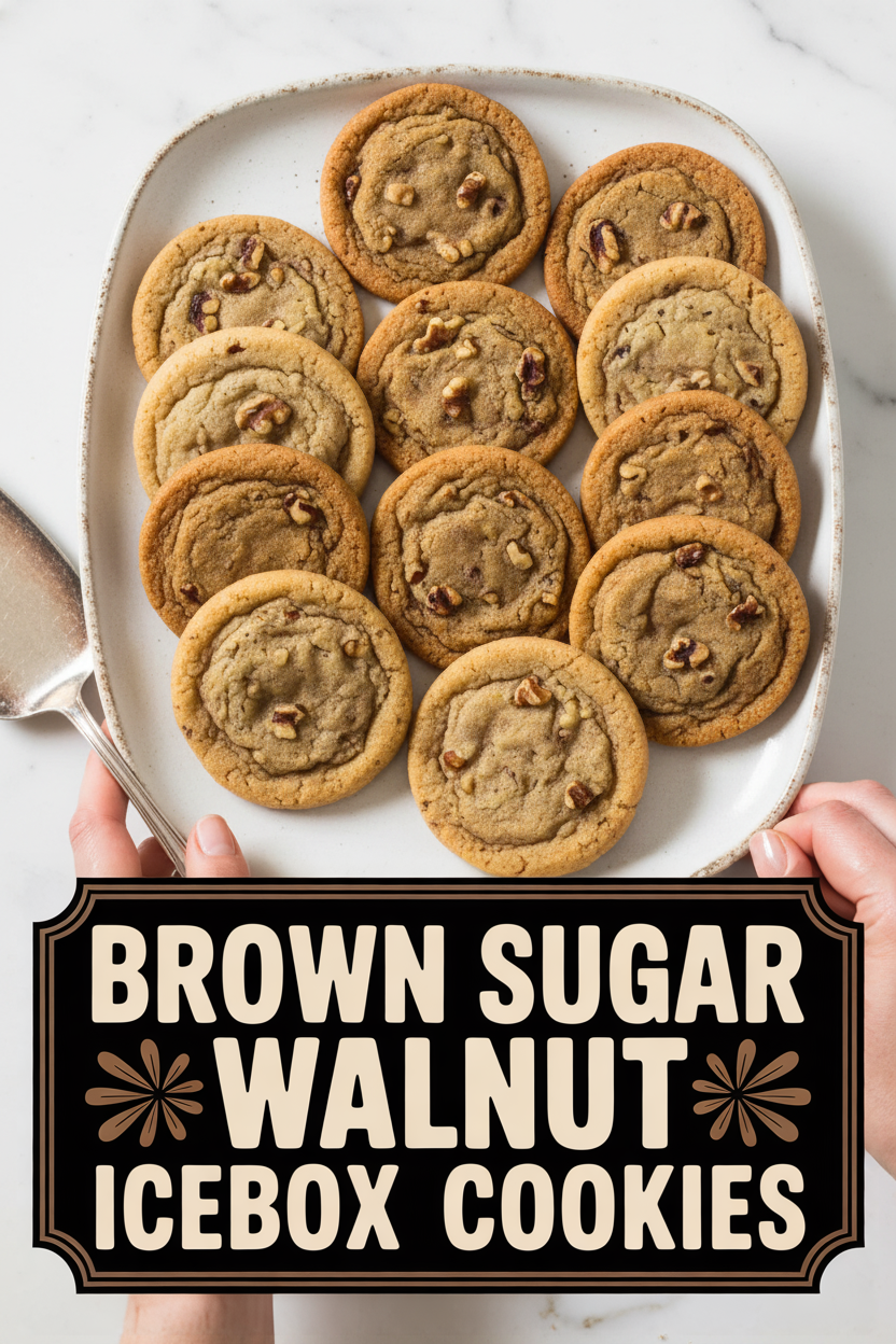Brown Sugar Walnut Icebox Cookies