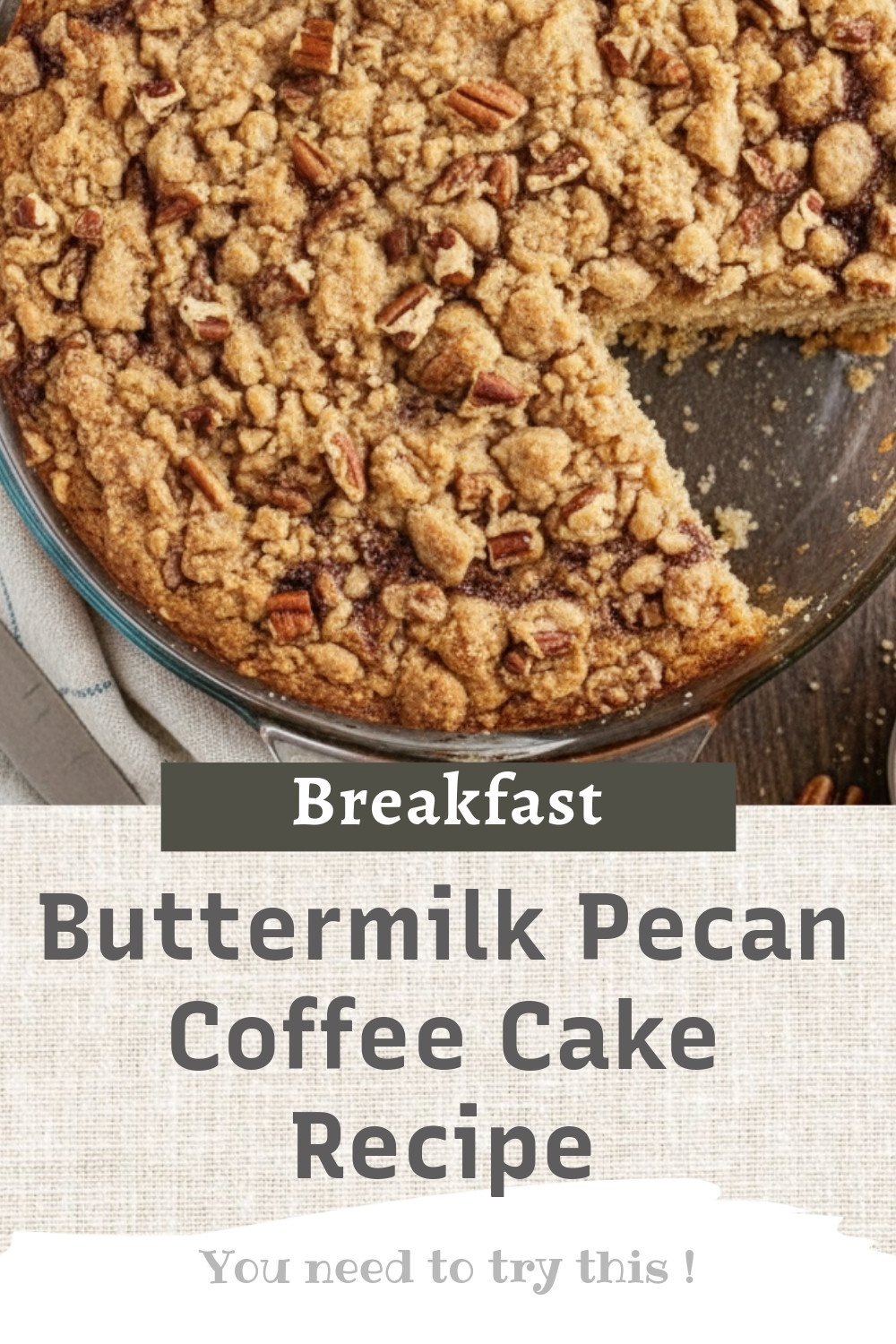 Buttermilk Pecan Coffee Cake Recipe
