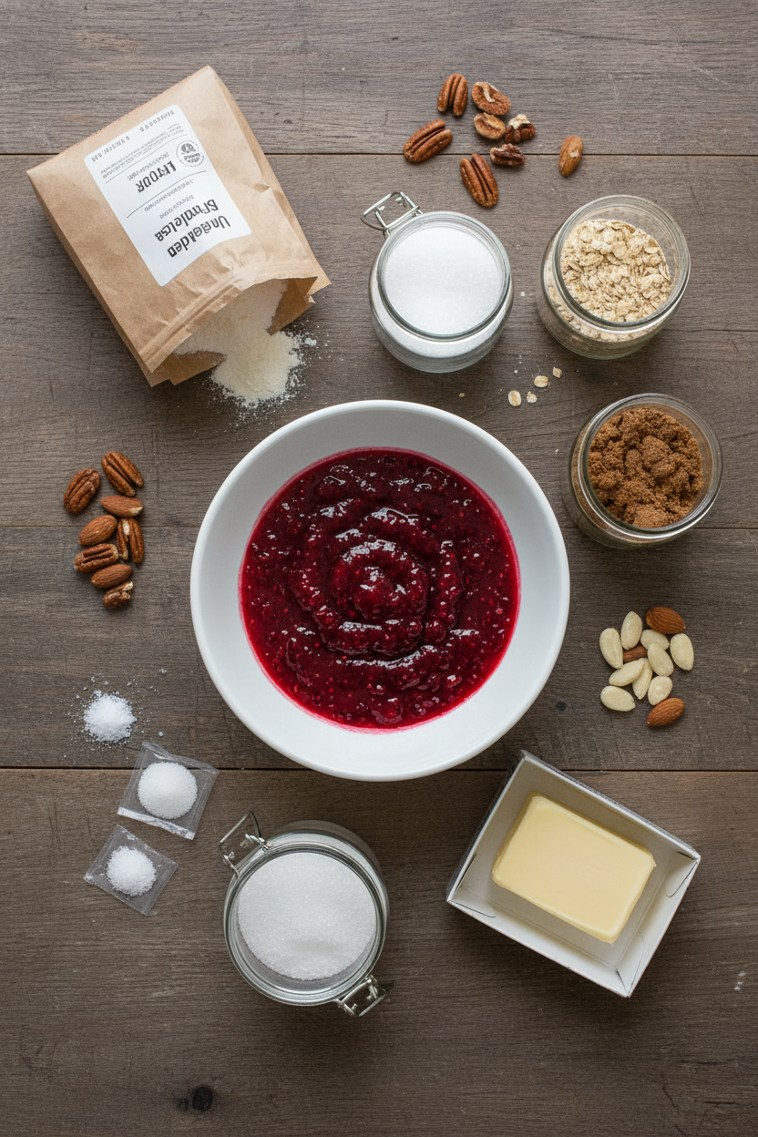Buttery Raspberry Crumb Bars