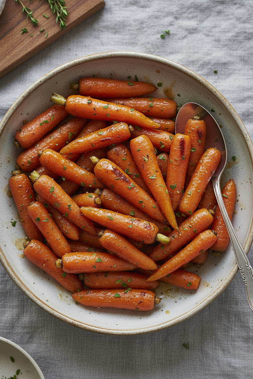Candied Roasted Carrots with Honey Glaze
