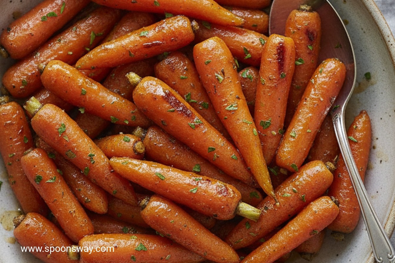 Candied Roasted Carrots with Honey Glaze