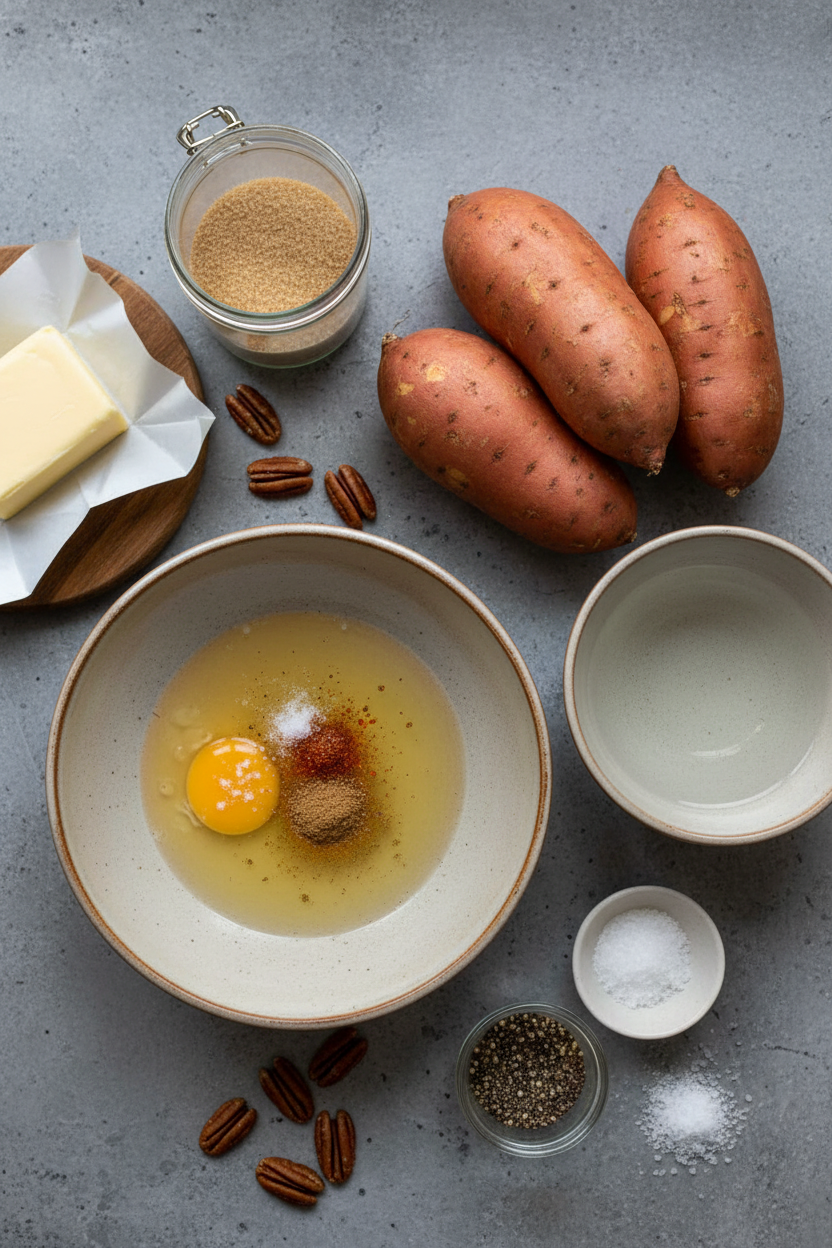 Candied Sweet Potato Bake with Pecan Streusel
