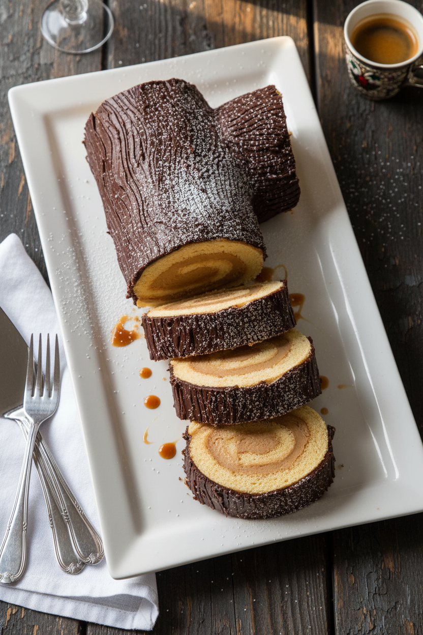 Caramel Espresso Holiday Roulade