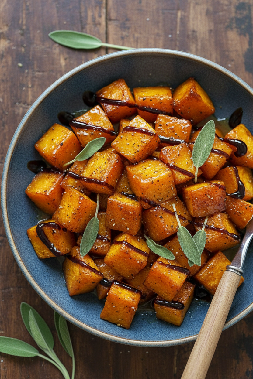 Caramelized Butternut Squash with Brown Sugar Glaze
