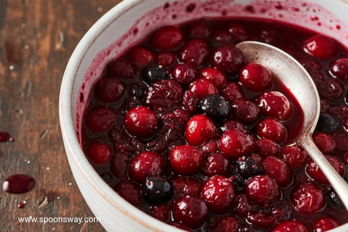 Champagne Cranberry Sauce with Currants