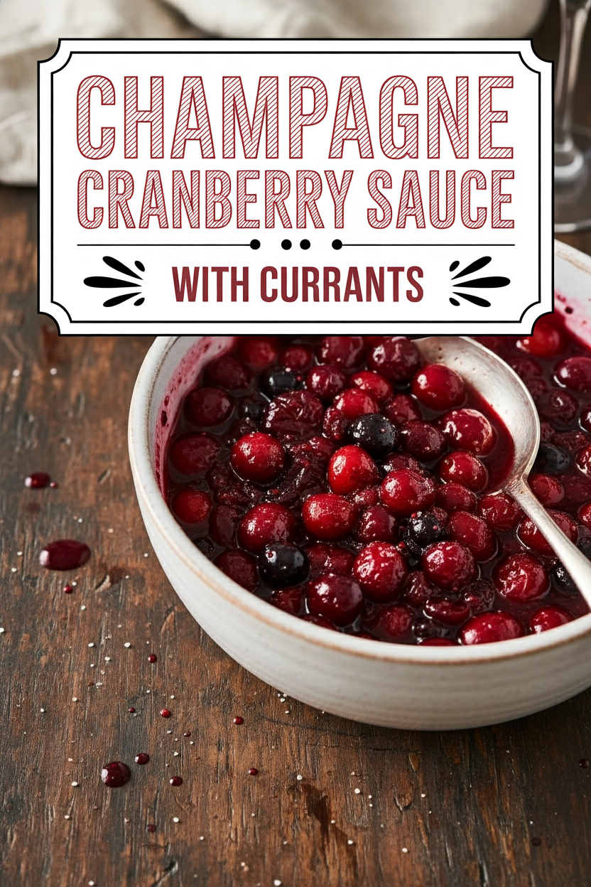 Champagne Cranberry Sauce with Currants
