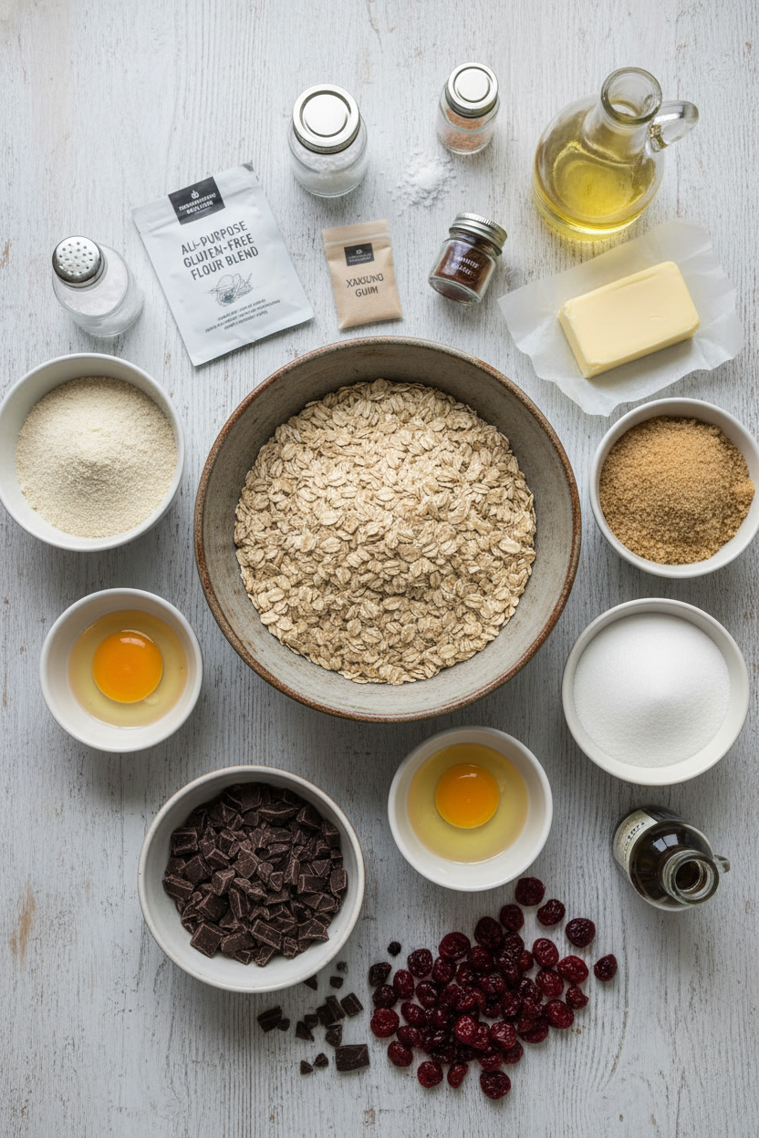 Cherry Chocolate Chunk Gluten Free Oatmeal Cookies