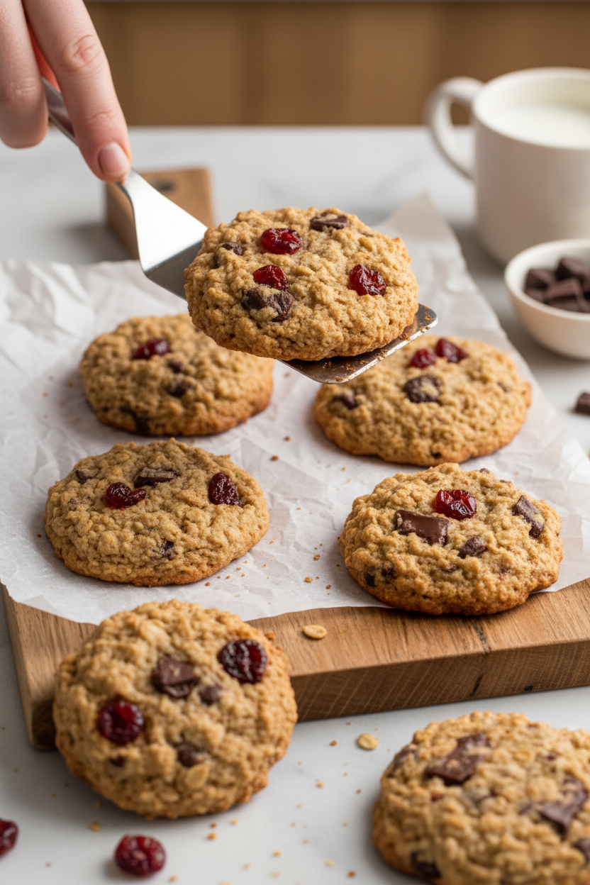 Cherry Chocolate Chunk Gluten Free Oatmeal Cookies