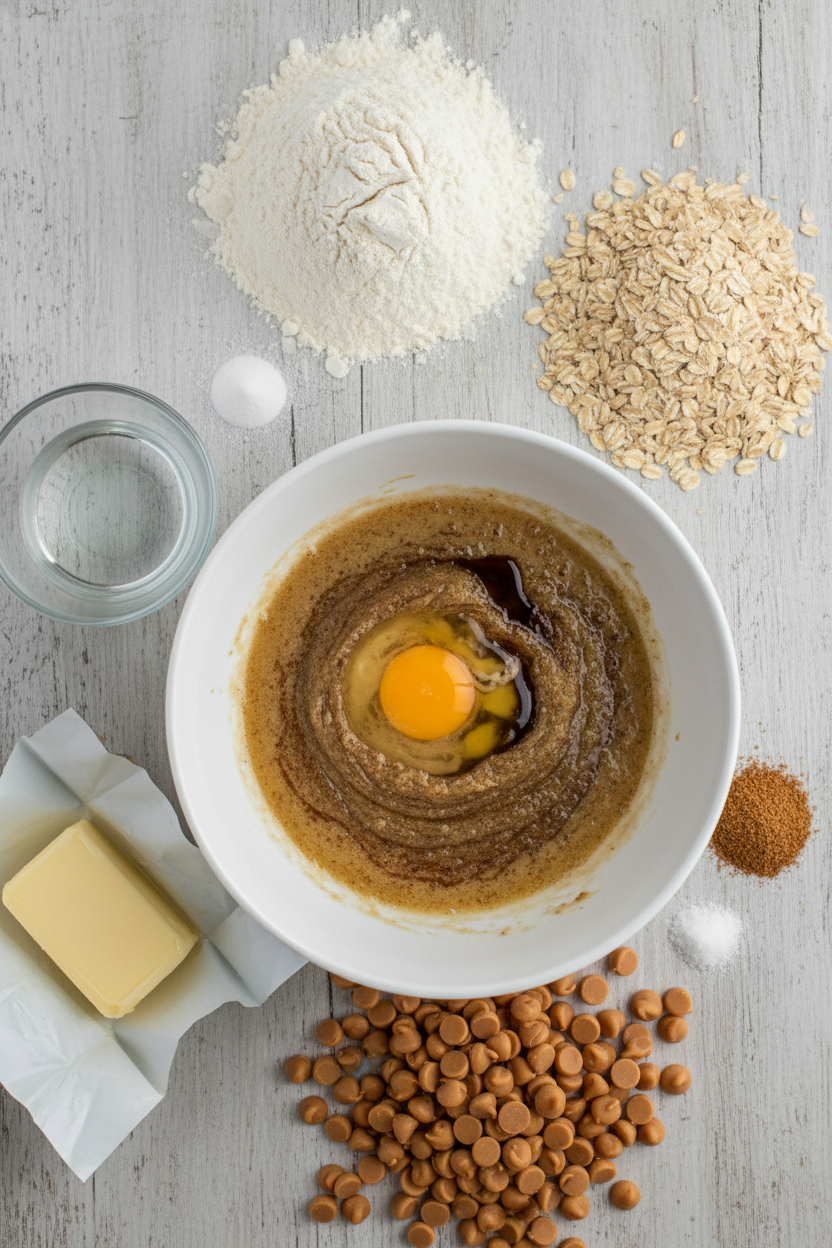 Chewy Butterscotch Oatmeal Cookie Bars