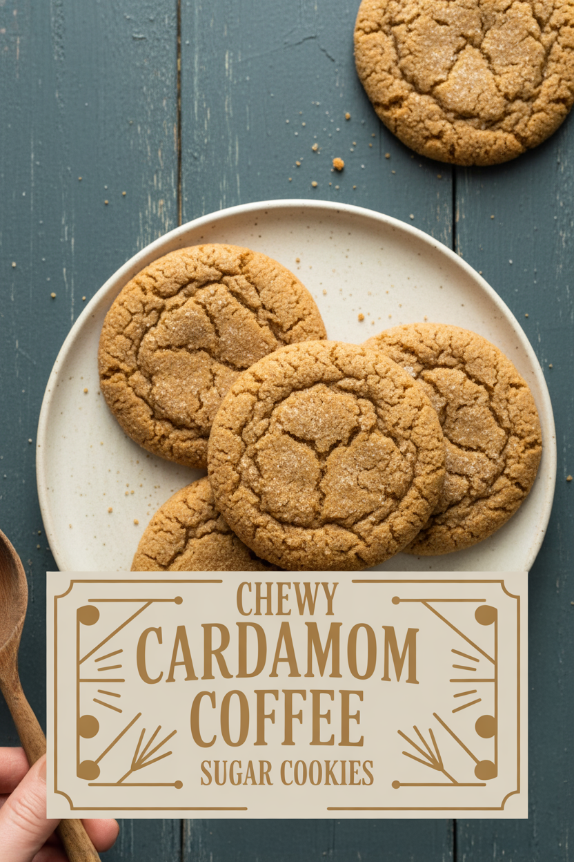Chewy Cardamom Coffee Sugar Cookies