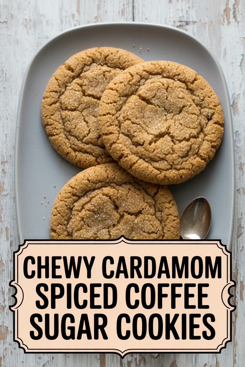 Chewy Cardamom Spiced Coffee Sugar Cookies