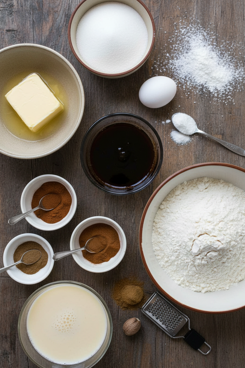 Chewy Gingerbread Cookies with Eggnog Drizzle