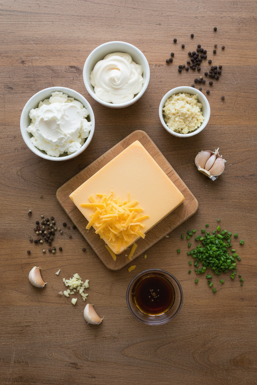 Chive Studded Cheddar Cheese Log