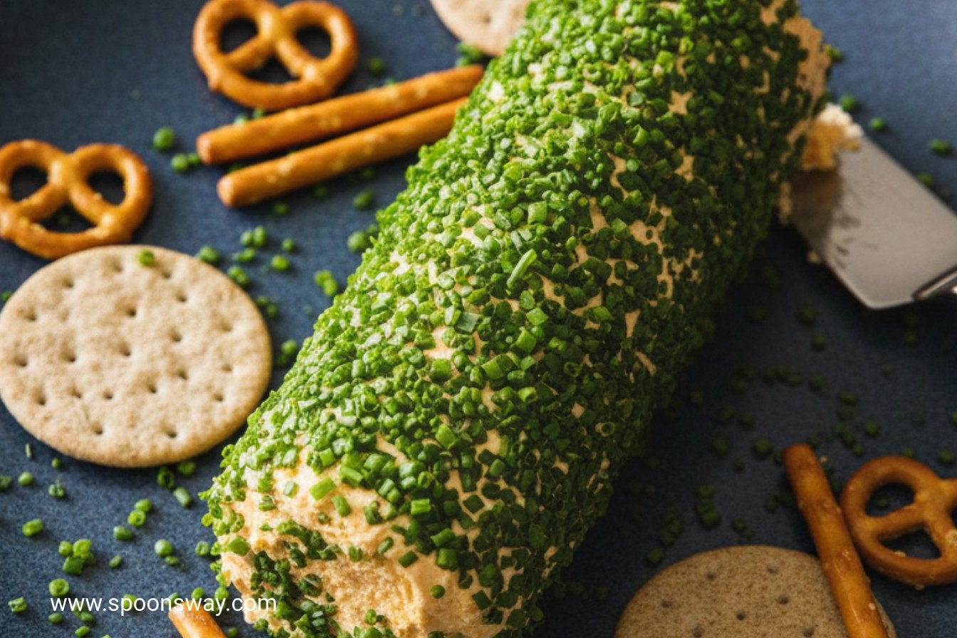 Chive Studded Cheddar Cheese Log