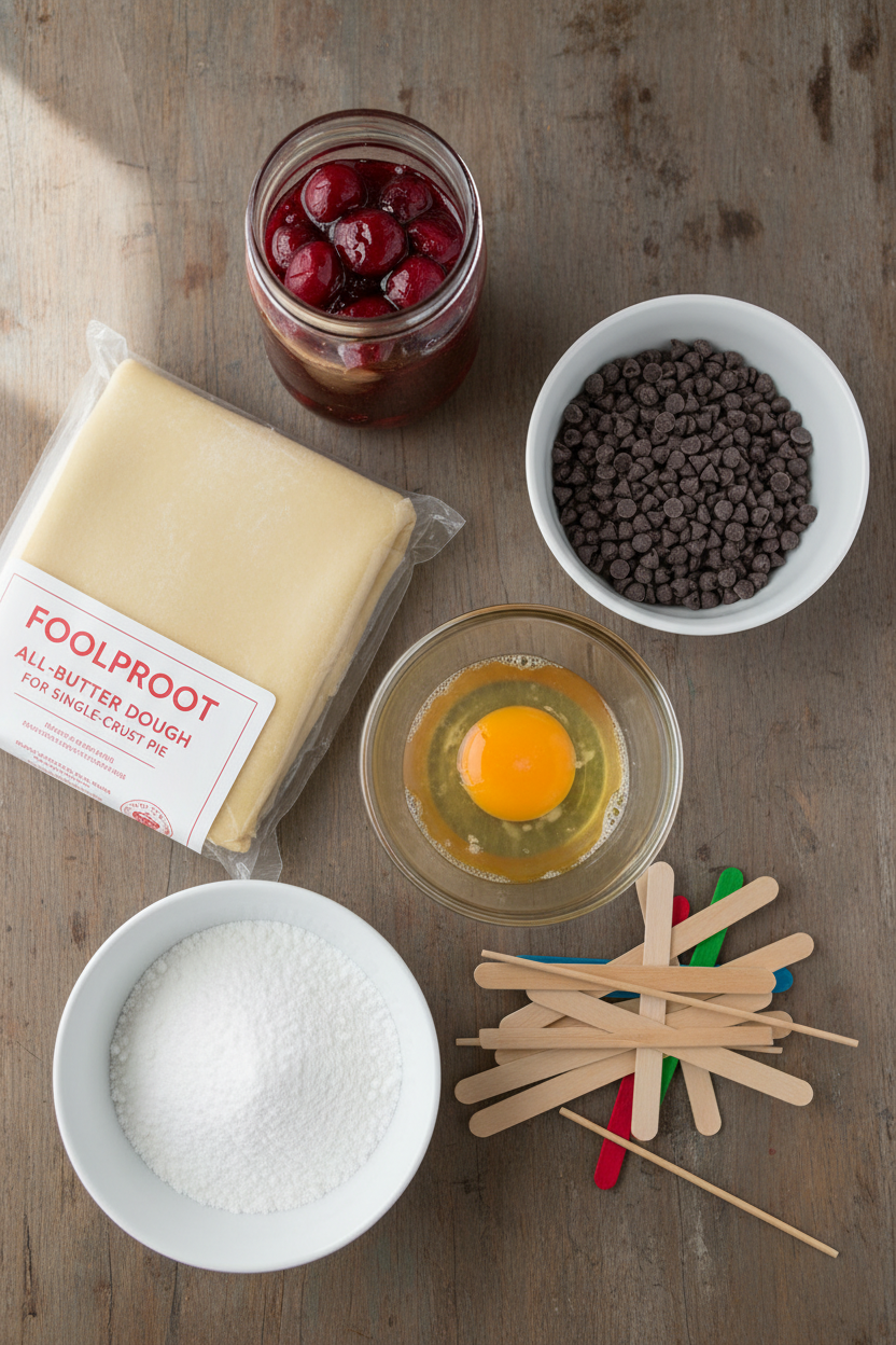 Chocolate Cherry Hand Pie Pops