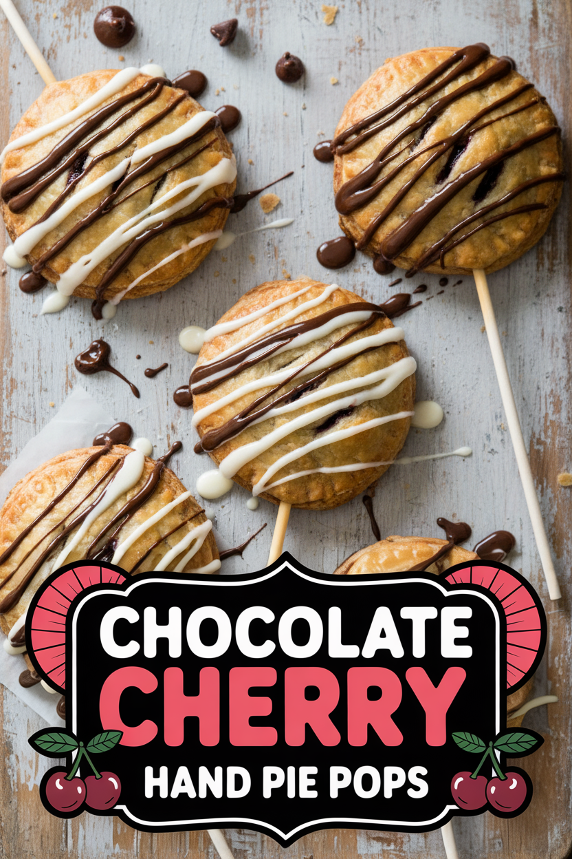 Chocolate Cherry Hand Pie Pops