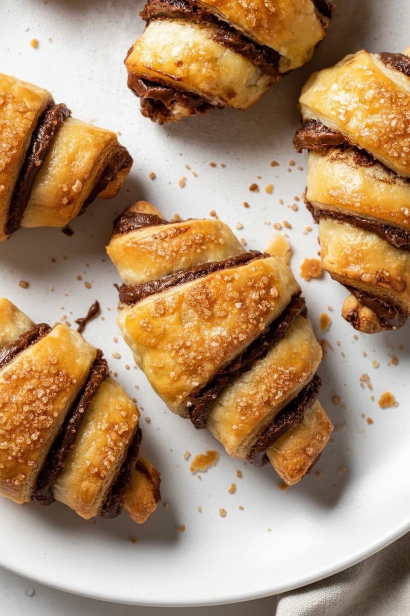 Chocolate Hazelnut Rugelach Swirls
