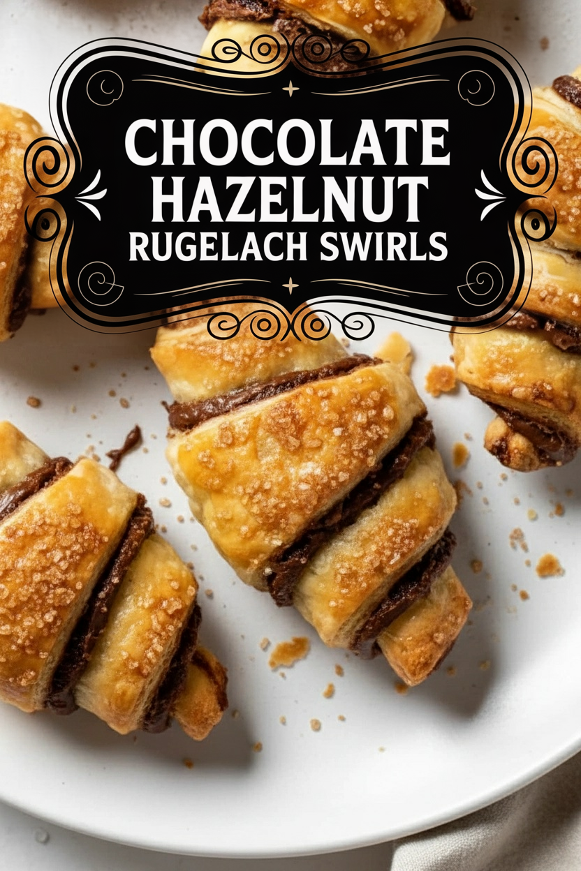 Chocolate Hazelnut Rugelach Swirls