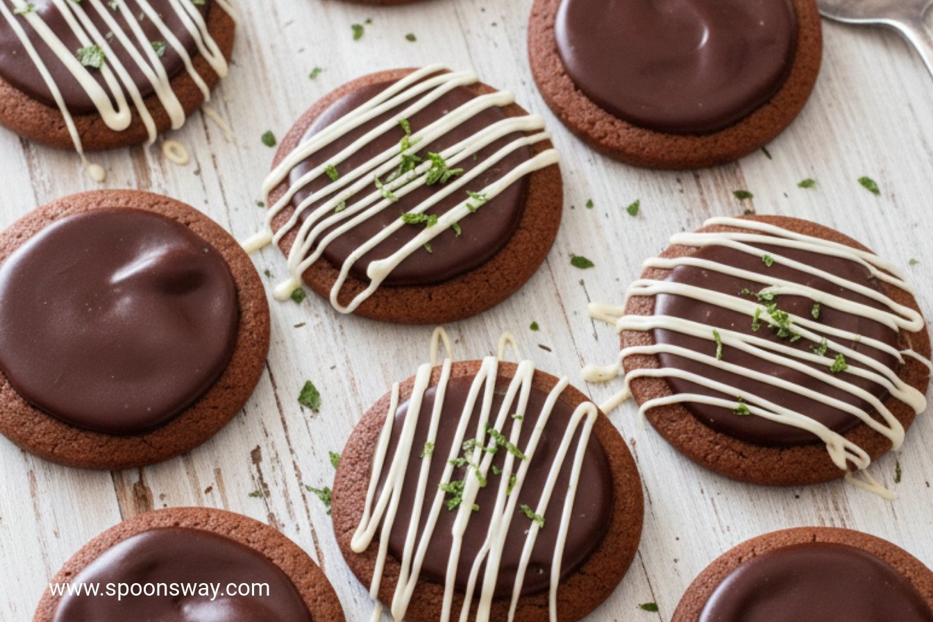Chocolate Mint Glaze Cookie Delights