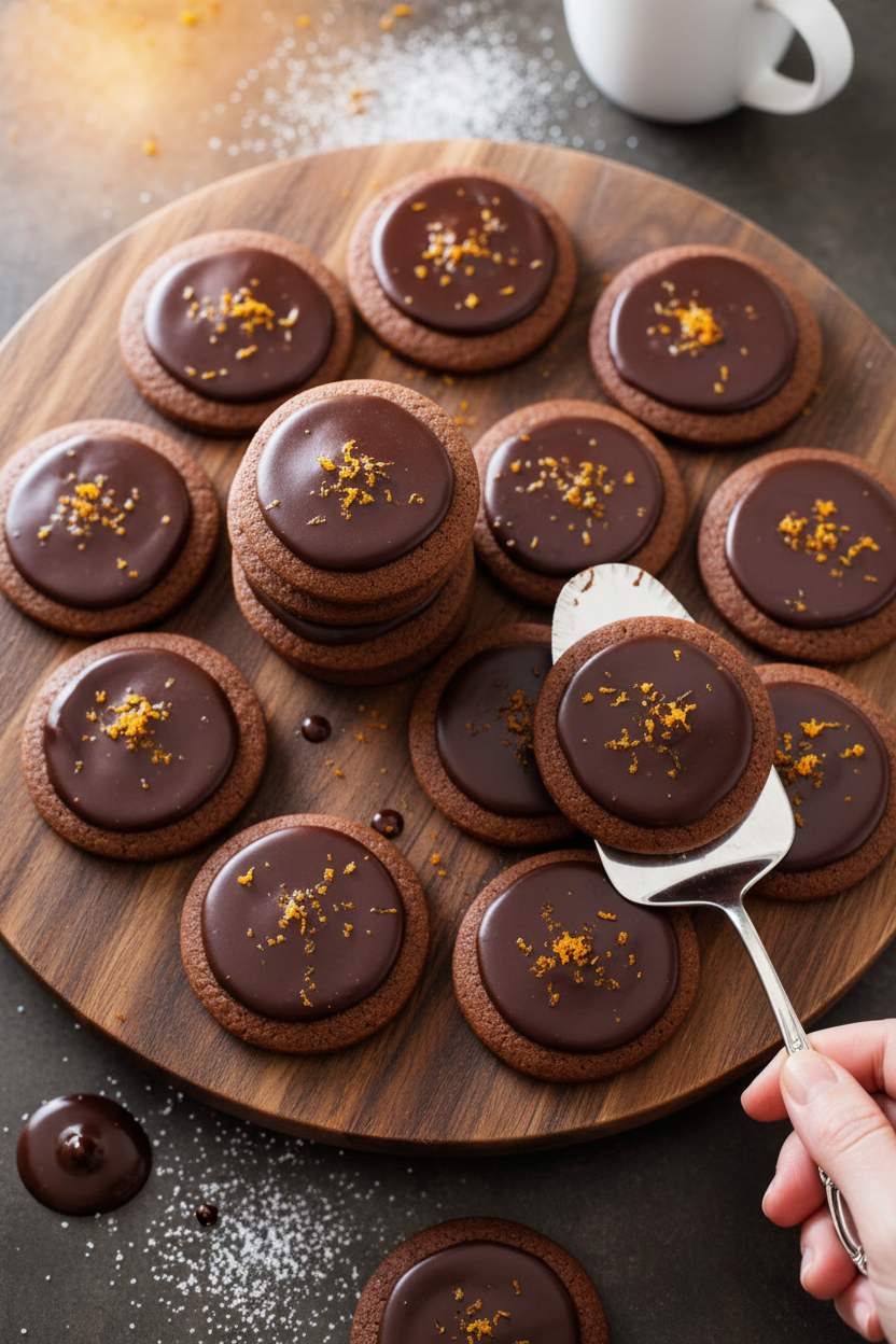 Chocolate Orange Glazed Butter Cookies