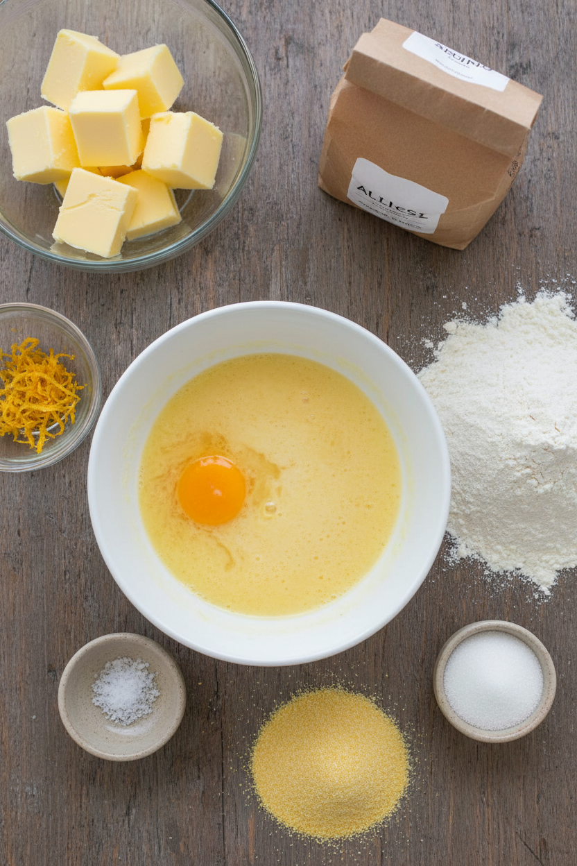 Citrus Cornmeal Shortbread Cookies