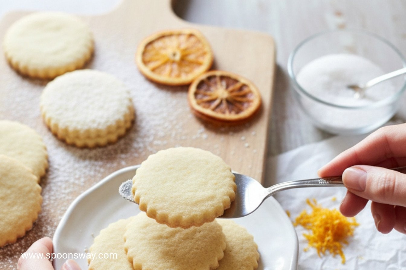 Citrus Cornmeal Shortbread Cookies