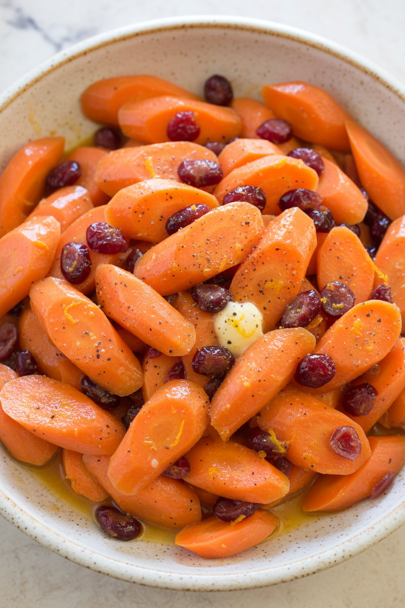 Citrus Glazed Carrots with Cranberries