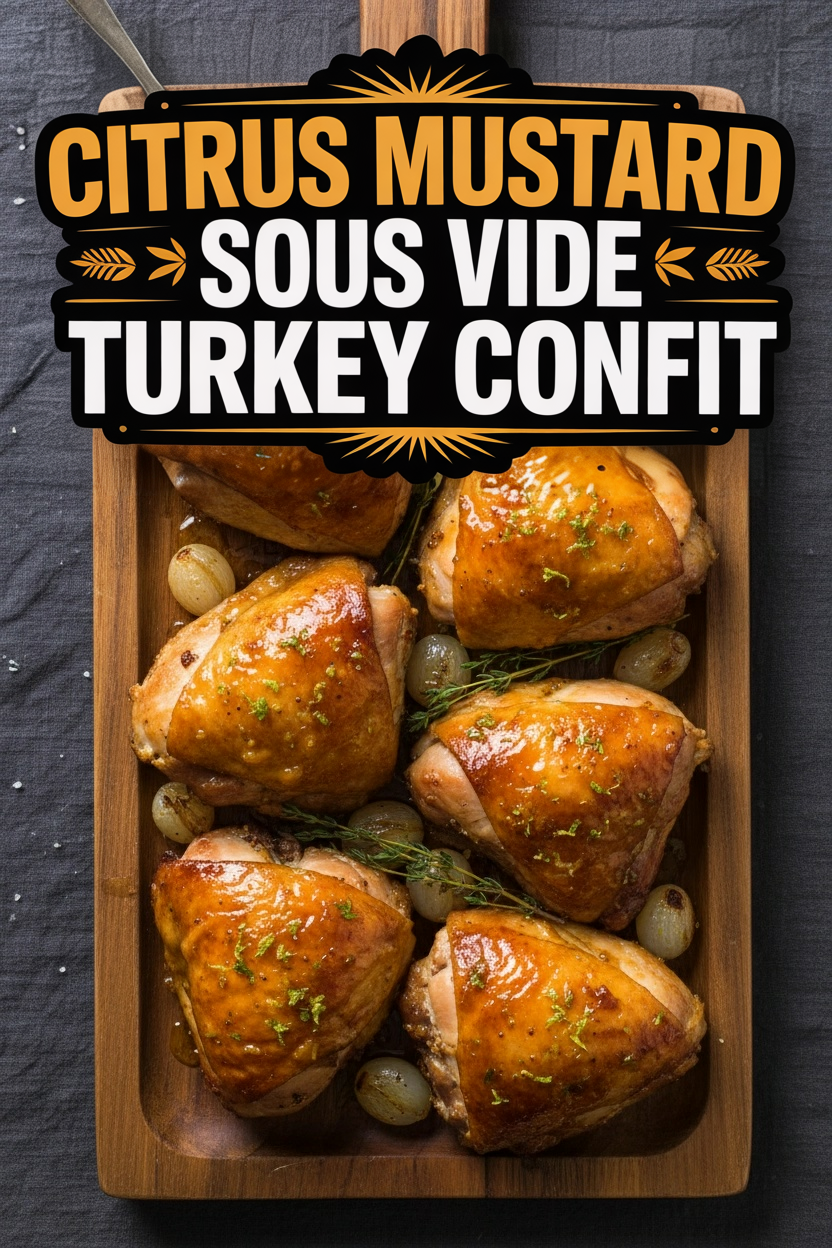 Citrus Mustard Sous Vide Turkey Confit