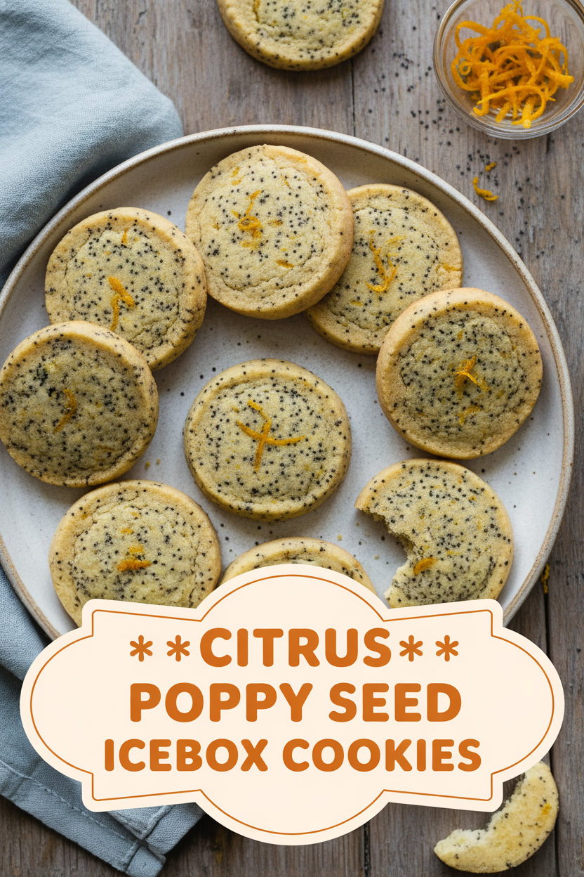 Citrus Poppy Seed Icebox Cookies