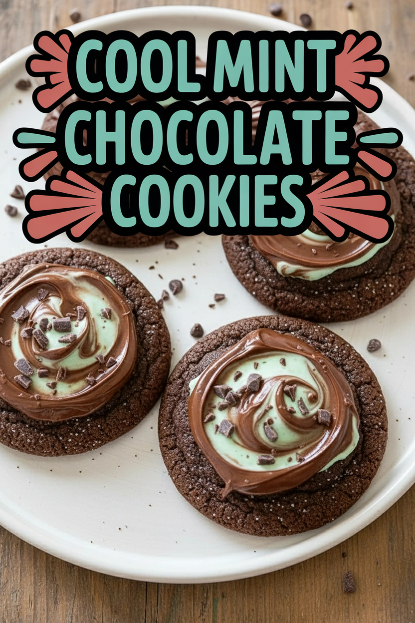 Cool Mint Chocolate Crunch Cookies