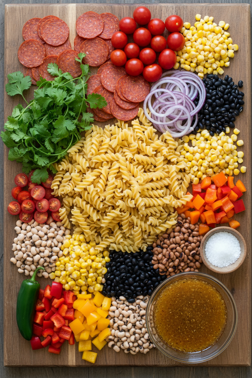 Cowboy Caviar Pasta Salad Recipe
